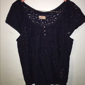 Navy Blouse from Hollister